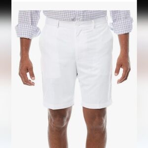 Perry Ellis White Flat Front Shorts Crisp Tailored Fit